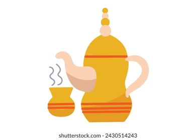 Teapot Ramadan Islamic Sticker Design