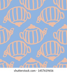 Teapot seamless pattern design. Perfect for restaurants and home. 
