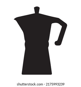 Teapot silhouette black and white