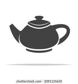 Icono de silueta de tetera vector transparente aislado