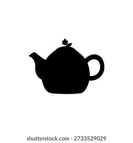 Teapot silhouette icon vector illustration.


