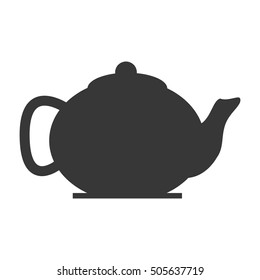 teapot silhouette isolated icon vector illustration design