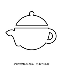 teapot silhouette isolated icon vector illustration design
