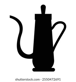 Teapot Silhouette Simple Design for Tea and Kitchenware