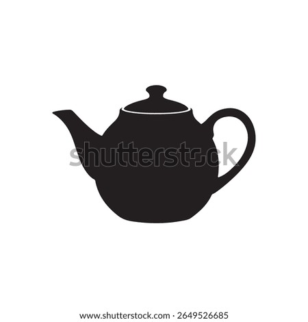 Teapot silhouette vector isolated on white background