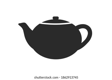Teapot. Simple icon. Flat style element for graphic design. Vector EPS10 illustration