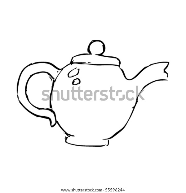 Teapot Sketch Stock Vector Royalty Free 55596244