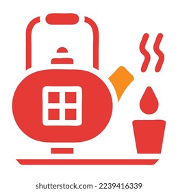 Teapot Solid red illustration vector and logo new year icon perfect. Icon sign from modern collection for mobile concept and web.