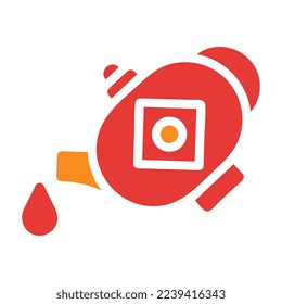 Teapot Solid red illustration vector and logo new year icon perfect. Icon sign from modern collection for mobile concept and web.