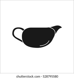 Teapot symbol sign silhouette icon on background
