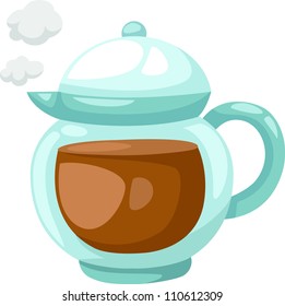Teapot of tea illustration vector