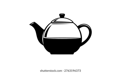 Teapot tea kettle kitchen icon design