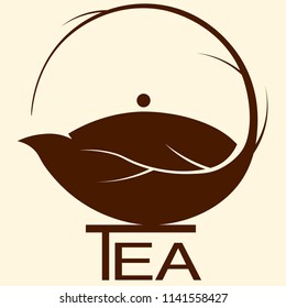 teapot from tea leaf tea minimalist logo