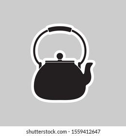 The teapot. Tea symbol Simple vector modern icon design illustration.