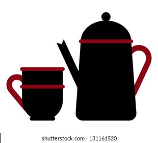 Teapot and teacup