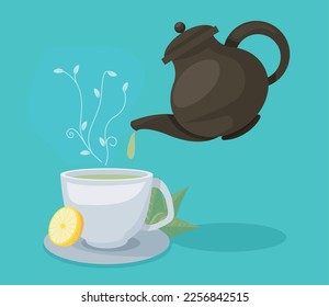teapot and teacup drink icons