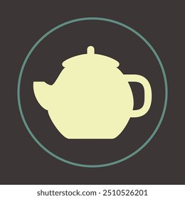 Teapot trendy icon decent abstract vector illustration colorful artwork beautiful design.eps