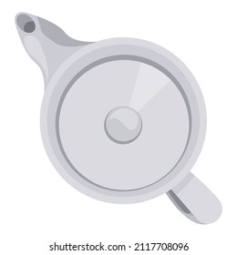 teapot utensil airview isolated icon