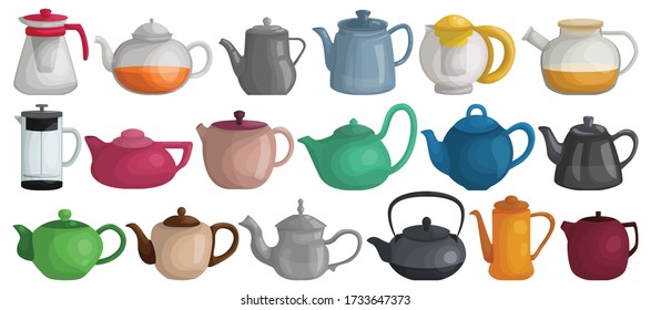 Teapot vector cartoon set icon. Vector illustration kettle on white background. Isolated cartoon set icon teapot.