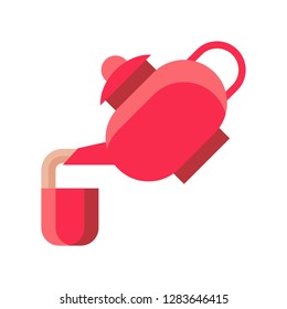 Teapot vector, Chinese New Year related flat design icon
