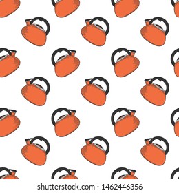 Teapot. Vector concept in doodle and sketch style. Hand drawn illustration for printing on T-shirts, postcards. Seamless pattern for textile, paper wrap. Texture background.