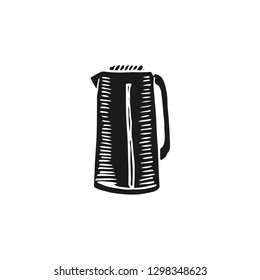 teapot vector doodle sketch isolated on white background