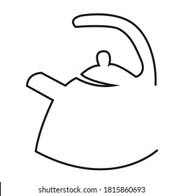teapot vector drawing kitchen icon