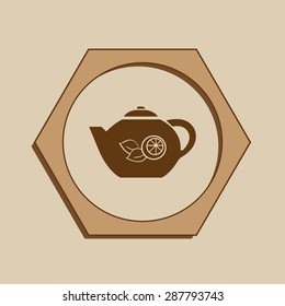 Teapot vector icon 