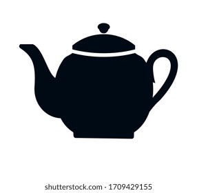 Teapot vector icon black vector
 