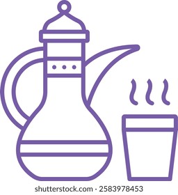 Teapot vector icon. Can be used for printing, mobile and web applications.