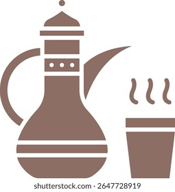 Ícone de vetor de bule. Pode ser usado para impressão, aplicativos móveis e da Web.