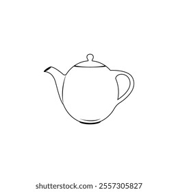 Teapot vector icon, elements for cartoon templates