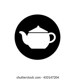 Teapot vector icon isolated on white background.  Simple kettle. Cooking logo