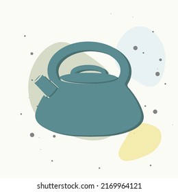 Teapot Vector Icon on multicolored background. Layers grouped for easy editing illustration. For your design.