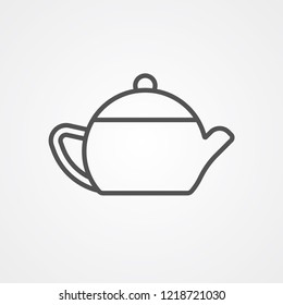 Teapot vector icon sign symbol
