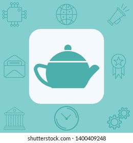 Teapot vector icon sign symbol