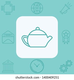 Teapot vector icon sign symbol