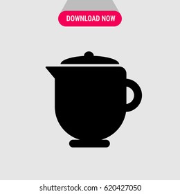 Teapot Vector Icon, The symbol of kettle. Simple, modern flat vector illustration for mobile app, website or desktop app  