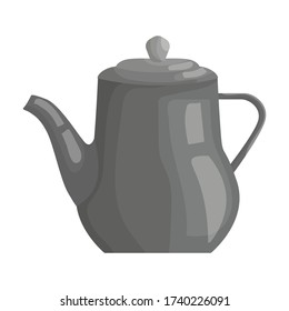 Teapot vector icon.Cartoon vector icon isolated on white background teapot.