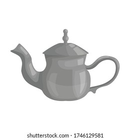 Teapot Vektor Symbol.Cartoon Vektor Symbol isoliert auf weißem Hintergrund Teekanne.