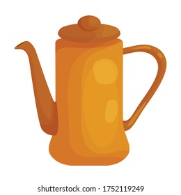 Teapot vector icon.Cartoon vector icon isolated on white background teapot.