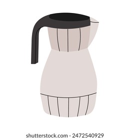 Teapot Vector illustration. Cartoon teapot, jar isolated on white background