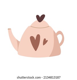 Teapot. Vector illustration in a flat style.