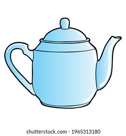 teapot vector illustration,
isolated on white background.top view