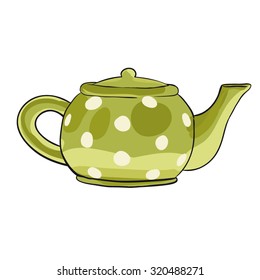teapot vector illustration on a white background