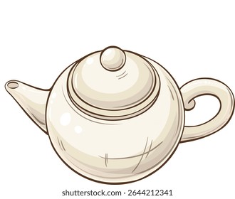 ilustração colorida isolada do vetor da chaleira