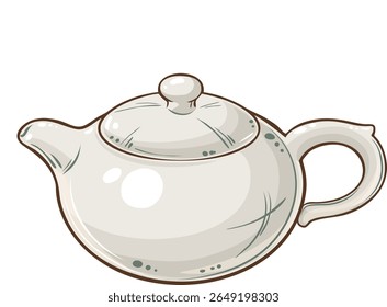 teapot  vector isolated colored illustration