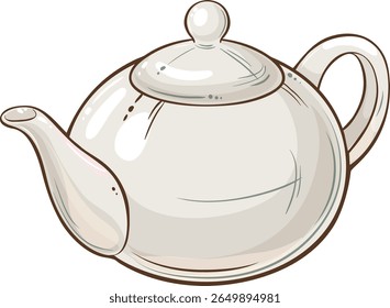 teapot vector isolated colored illustration