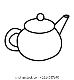 Teapot vector isolated icon or logo illustration on white background. Perfect use for website, pattern, design, etc.