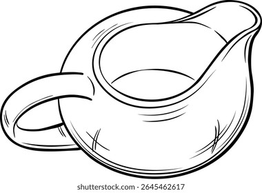 ilustração de contorno isolado do vetor da chaleira